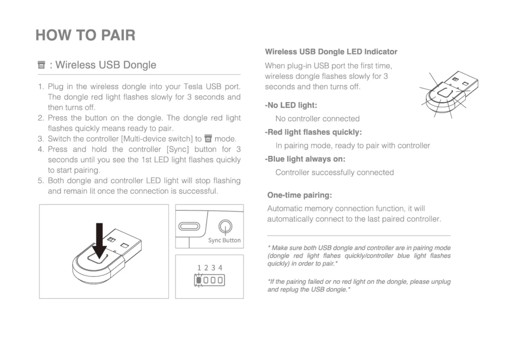 Wireless controller Jowua manual side 2