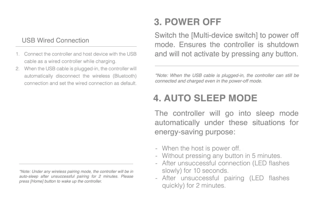 Wireless controller Jowua manual side 3