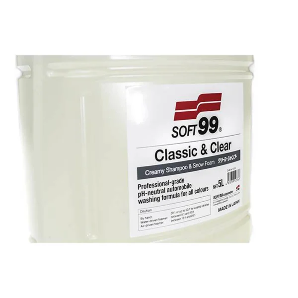 Soft99 Classic & Clear - Creamy Shampoo & Snow Foam 5L