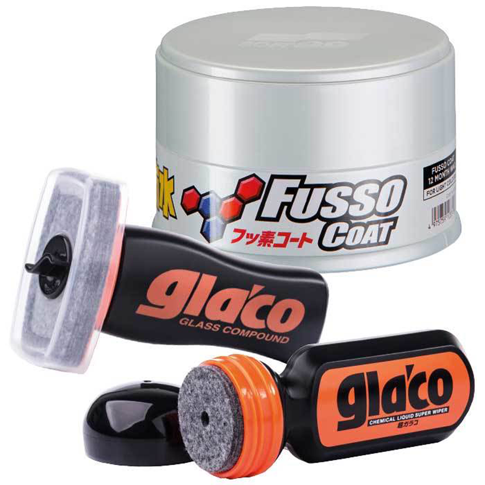 Se Soft99 ekslusivt Fusso og Glaco kit lys hos ProShineNordic