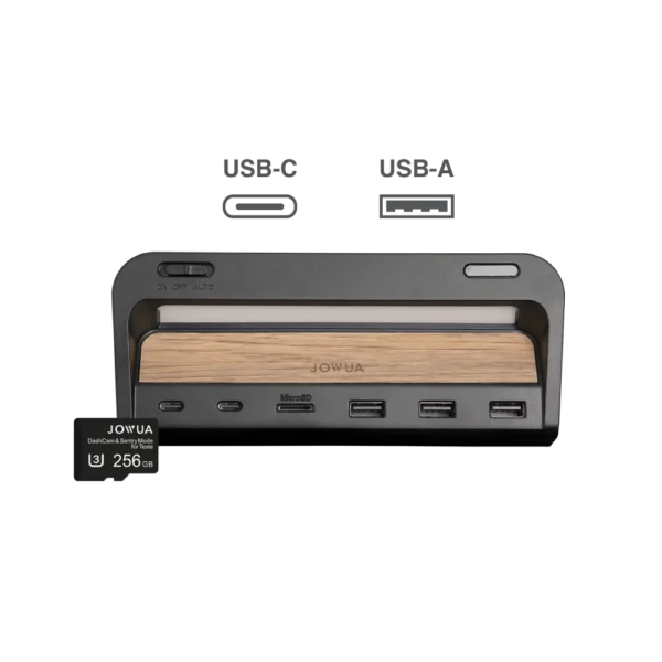 JOWUA USB Hub med LED-lys (USB-C + USB-A) + MicroSD-Pakke
