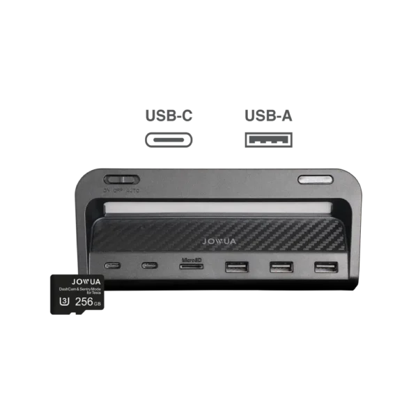 JOWUA USB Hub med LED-lys (USB-C + USB-A) + MicroSD-Pakke