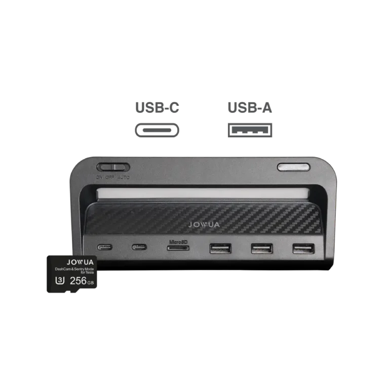 JOWUA USB Hub med LED-lys (USB-C + USB-A) + MicroSD-Pakke