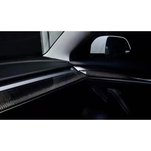 Kulfiber Erstatning Til Dashboard Og Sidepaneler Til Tesla Model 3 / Y-1